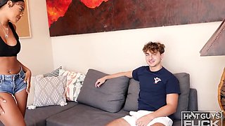 He worships his curvy ebony girlfriend