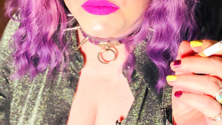 Tina Snua Dresses In A Goth Outfit & Has A Quick Smoke With You - Smoking Smoker