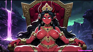 Demon queen want horny, Ai animation