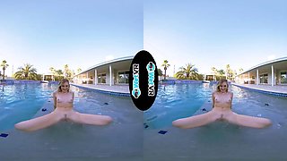 CS Blonde Pool Creampie VR: Blowjob, Doggy  Cowgirl Porn