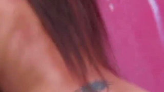 Stunning babe with big boobs gets fucked outdoors