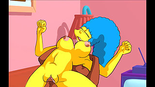 Marge enjoys pleasure with Carl 💦 (The Simpsons Hentai)
