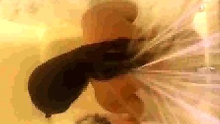 watching stepdaughter showering, shaving and toying