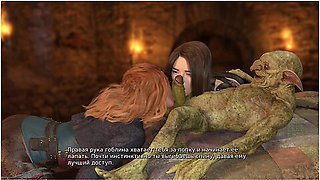 Goblin Seduces Cute Girl In His Cave Not Letting Her Out Until He Cums Inside Her. Female Voice