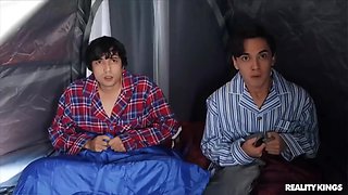 Blonde Gives Pleasure To Two Virgin - Britney Amber