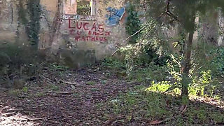 Hiker Bro Shoots Load in Abandoned Building