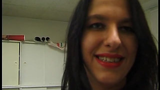 Busty german milf is blowing big cock in POV