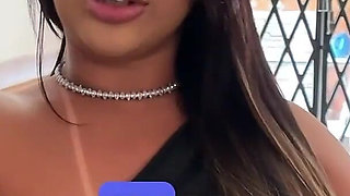 Busty Brazilian Babe Ass Fucked, Gives Deepthroat Blowjob - Cum on her juicy booty