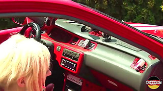 German Blonde Getting Her Shaved Cunt Smashed in POV