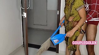 Komal Was Not At Home Husband Called The Garbage Man Inside And Started Fucking At The Door