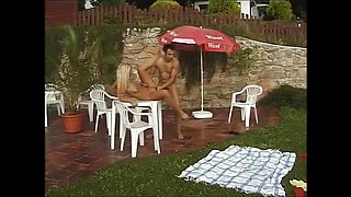 Sexy Blonde Fucked Outdoors After Shower