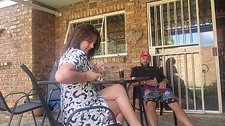 Mutual masturbation with my neighbors wife turns into an outdoor creampie