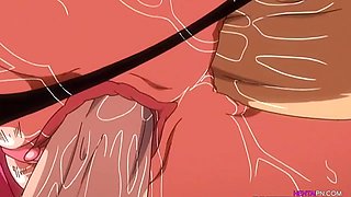 Muscular studs bang girls pussy and ass in a DP - Hentai Uncensored