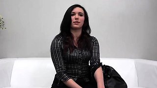 Busty brunette solo masturbation