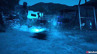 Nicole Doshi's Fierce Clash in a Wasteland Scene