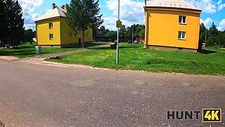 Hunt4k. red haired babe was really innocent to nail while gf was seeing