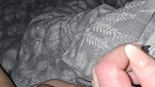 Step mom grabs step son balls and squeeze them hard