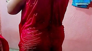 Saree Dropping After Bath Sfw