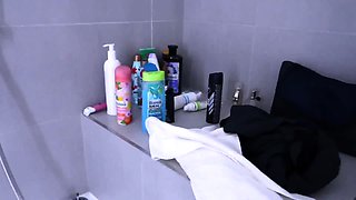 Stepanka Nude Topless Bathroom Tour