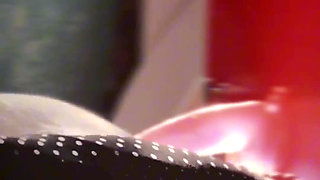 Ukrainian Blond Shemale in Wife's Thong Fucks Her Anal Hole and Then Pours Out a Fountain of Cum From a Chastity Cage