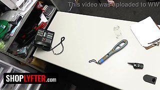 Officer conducts thorough cavity search & finds stolen merchandise on a lyin' thief - shoplyfter