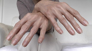 Lady Victoria Valente - Cashmere Outfit, Beautiful Hands, Short Fingernails, Close-ups, JOI, Nipple Play and CBT