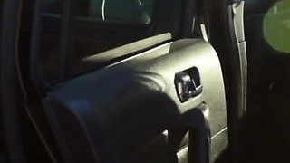 Hot lesbian action in the car