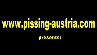 wrapped slave get pee in funnel