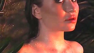 Homemade video of a good looking darling having fun in the shower