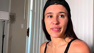 Big tits amateur Mackenzie sucks this dick