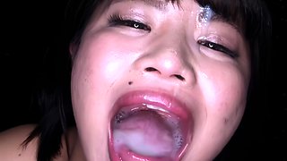 Asian Japanese Threesome Creampie and Cumshot