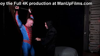 Dominant Gay Rubs Bound Gay Cock