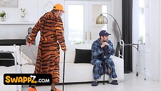 Swapping Step-granddaughters - Grumpy Old Men's Dicks Win the Day