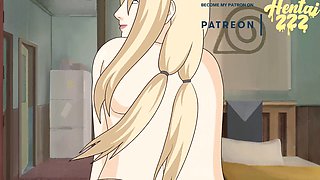 Tsunade switches it up as a cowgirl in Naruto hentai