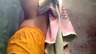 Stunning gal in the bathroom gets steamy in the shower