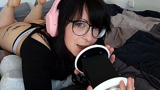 JOI ASMR Earlicking Moaning RELAXING German Big Tits