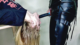 Deepthroat Training For Feminized Bitch Blaire_18. Strapon Cumshot On Face
