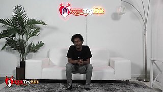 Gorgeous exotic doll Frecklemonade is sucking on the knees