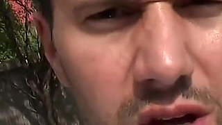 Outdoor Blonde DP Poolside Passion