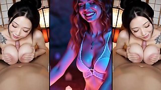 Pretty babes getting every drop of cum AI compilation