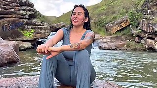 Jenifer Play Fucks Boyfriend's Best Friend in River - Big Tits Latina Amateur Outdoor Sex