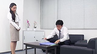 Japanese office girl getting fucked with great passion