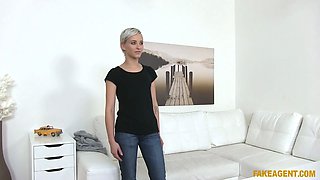 Fake agent innocent janie sky's voluptuous first-time erotic audition