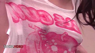 Ultra-kinky Chinese princess Risa Shimizus spunky internal ejaculation climax on web cam wow