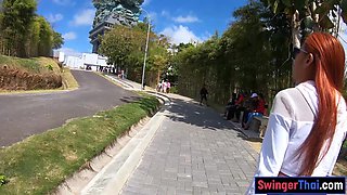 Thai GF thanks BF by jerking and riding