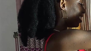 Father Christmas Giving Her Backshots and Her Wet, Creamy and Dripping Pussy