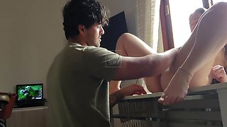 The Big Ass Blonde At The Kitchen Table