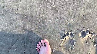 Euro amateur outdoor masturbation