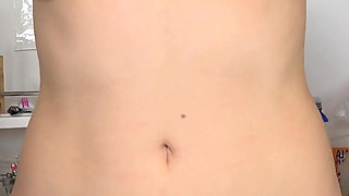 Seductive teen Little Eliss examined by two old perverts