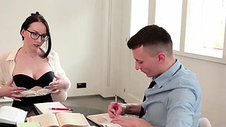 Brunette czech teen gets her pussy stretched